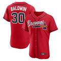 Atlanta Braves #30 Drake Baldwin Player Red CLOTHIN Limited Elite Home Game Stitched Jerseys