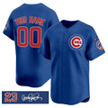 Custom Chicago Cubs Active Player Royal CLOTHIN 'Ryne Sandberg Tribute' Vapor Limited V3 Stitched Jersey