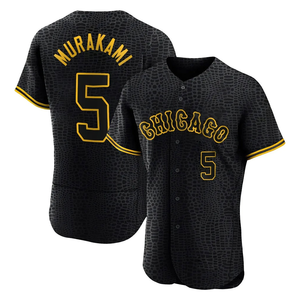 Chicago White Sox #5 Munetaka Murakami Player Black CLOTHIN Snake Skin City Limited Elite Home Stitched Jerseys