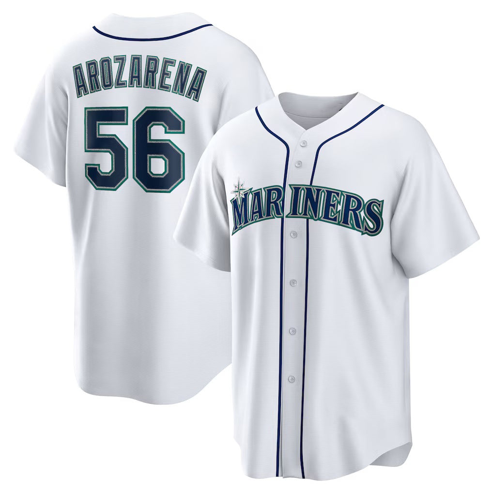 Seattle Mariners #56 Randy Arozarena White CLOTHIN Home Replica Jersey