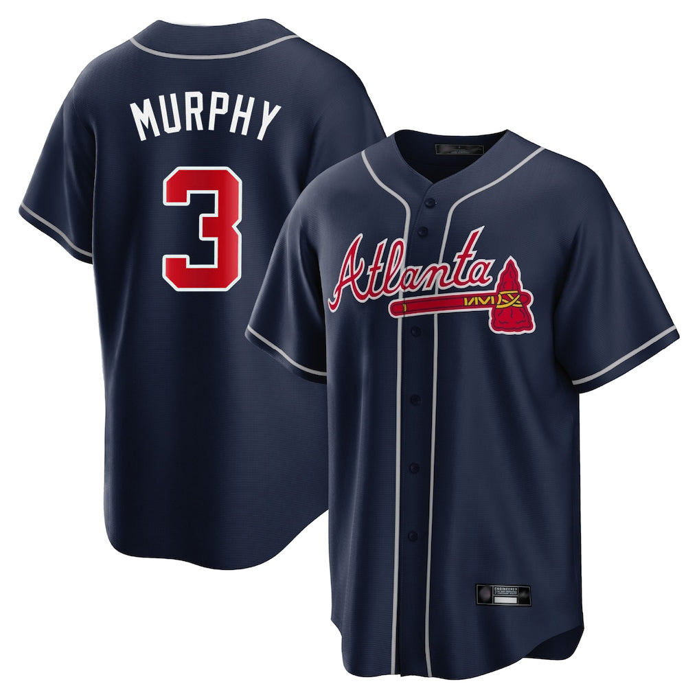 Atlanta Braves #3 Dale Murphy Player Navy CLOTHIN Home Game Stitched Jerseys