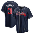 Atlanta Braves #3 Dale Murphy Player Navy CLOTHIN Home Game Stitched Jerseys
