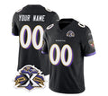 Custom B.Ravens Active Player Black CLOTHIN 2023 F.U.S.E With Patch Throwback Vapor Limited Stitched Jersey