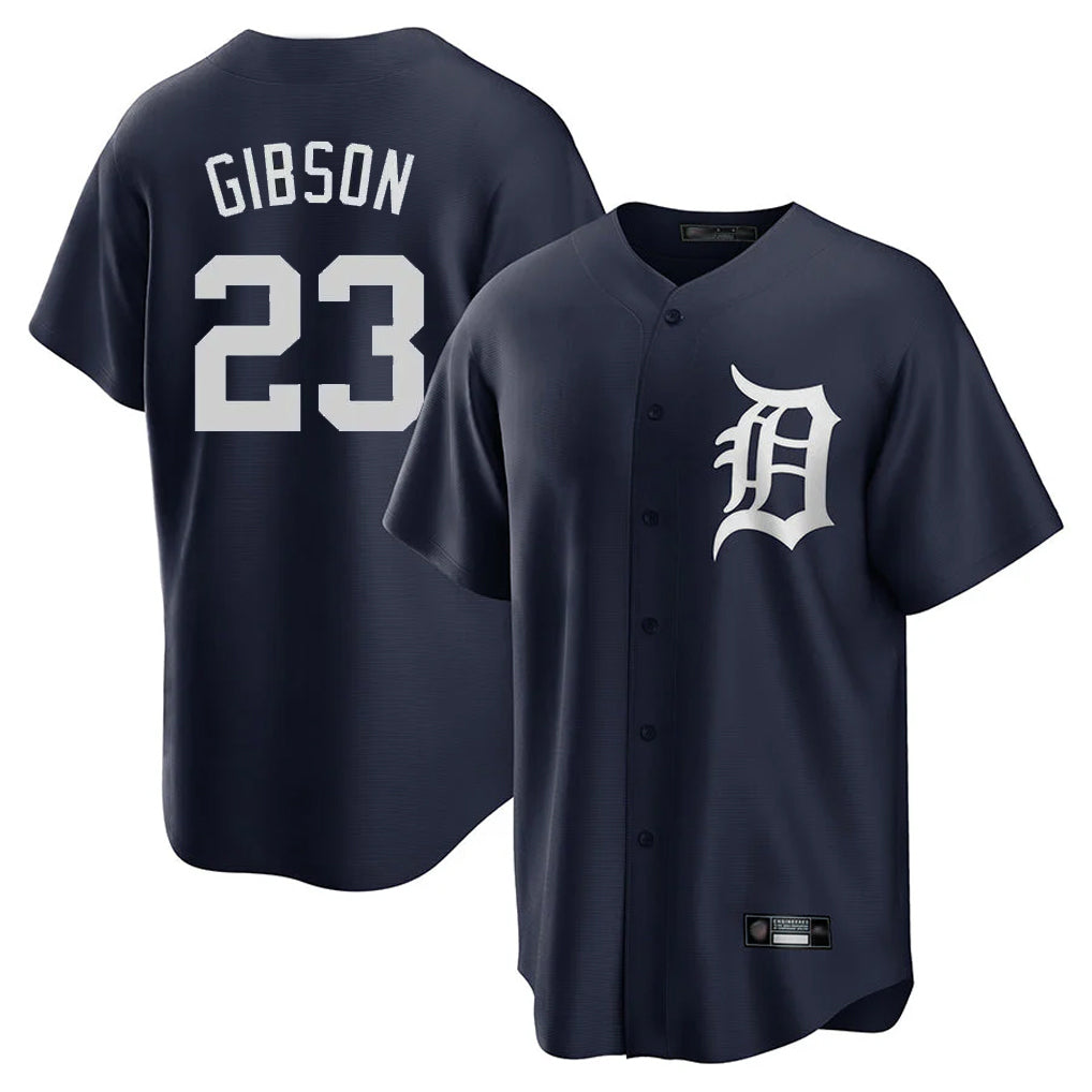 Detroit Tigers #23 Kirk Gibson Player Navy CLOTHIN Game Home Stitched Jerseys