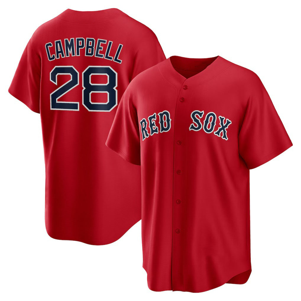 Boston Red Sox #28 Kristian Campbell Red CLOTHIN Alternate Replica Jersey