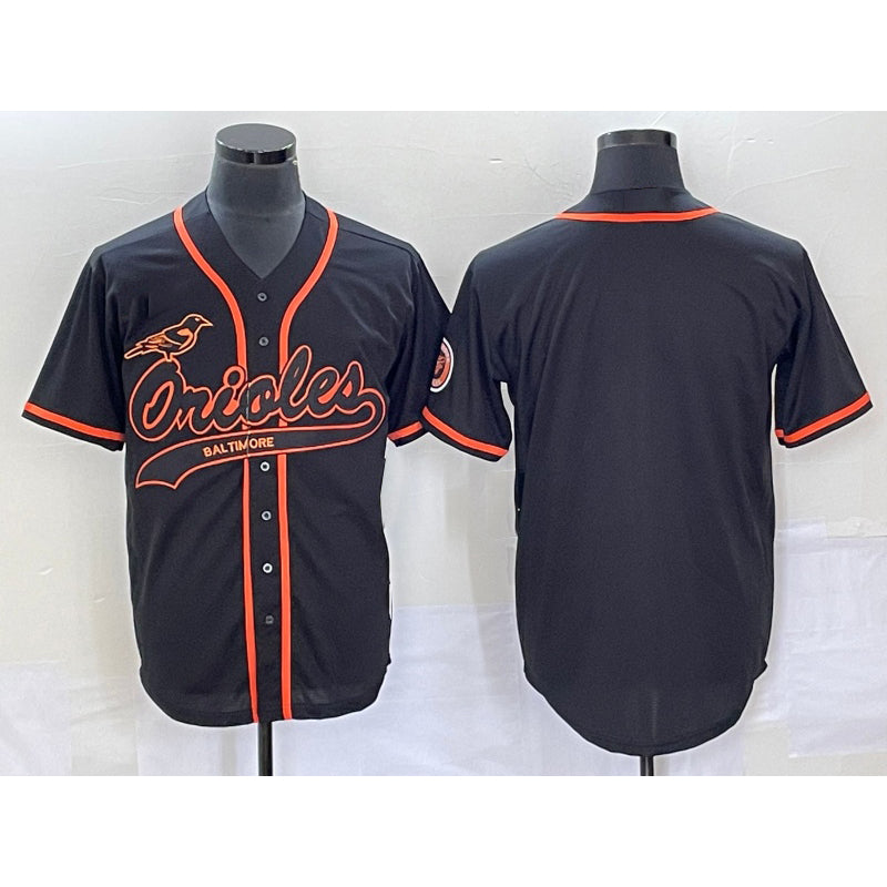 Baltimore Orioles Black CLOTHIN Cool Base Stitched Jersey