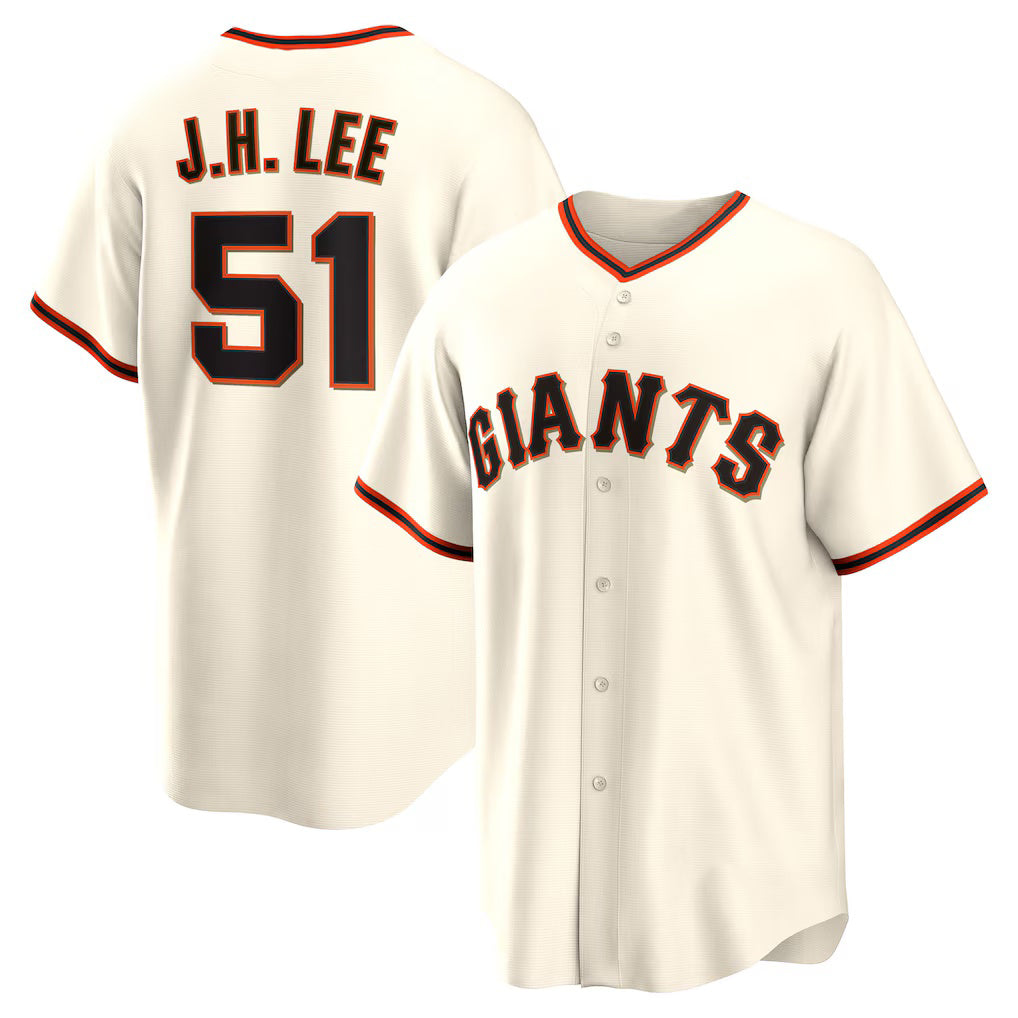 San Francisco Giants #51 Jung Hoo Lee Cream CLOTHIN Home Replica Player Jersey