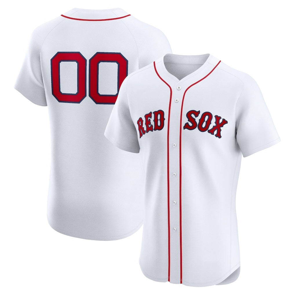 Custom Boston Red Sox White CLOTHIN Home Elite Jersey