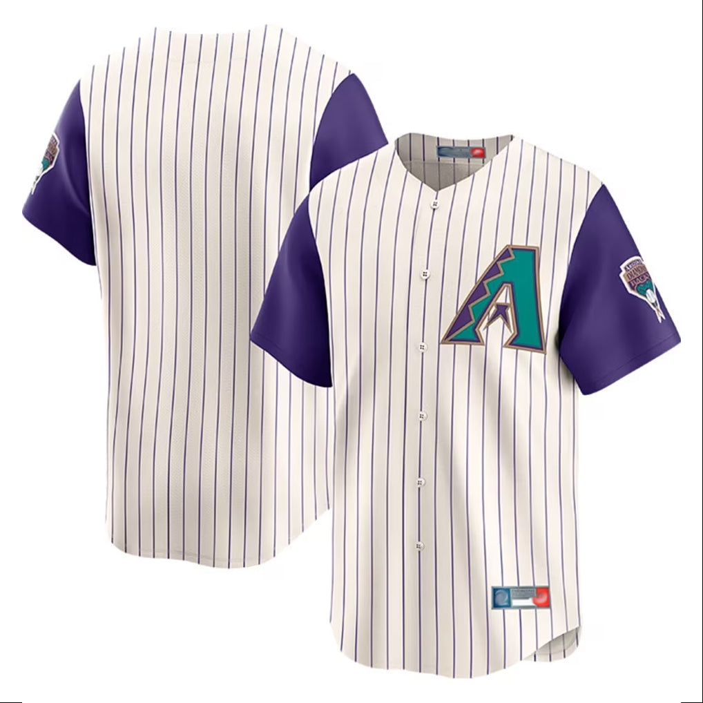 Arizona Diamondbacks Ivory Throwback Cooperstown CLOTHIN Limited Home Blank Player Stitched Jerseys