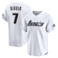 Houston Astros #7 Craig Biggio White CLOTHIN Throwback Cooperstown Collection Limited Jersey