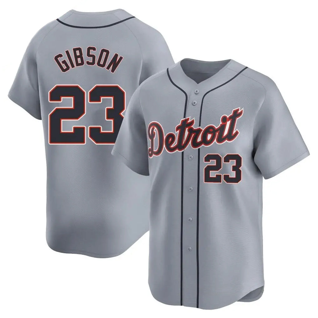 Detroit Tigers #23 Kirk Gibson Player Gray CLOTHIN Home Limited Stitched Jerseys