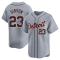 Detroit Tigers #23 Kirk Gibson Player Gray CLOTHIN Home Limited Stitched Jerseys