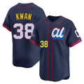 Cleveland Guardians #38 Steven Kwan Player Navy CLOTHIN American League All-Star Edition Limited Home Stitched Jerseys