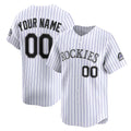 Custom Colorado Rockies White CLOTHIN Home Limited Jersey