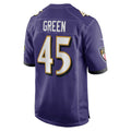 B.Ravens #45 Mike Green Purple CLOTHIN Team Game Jersey