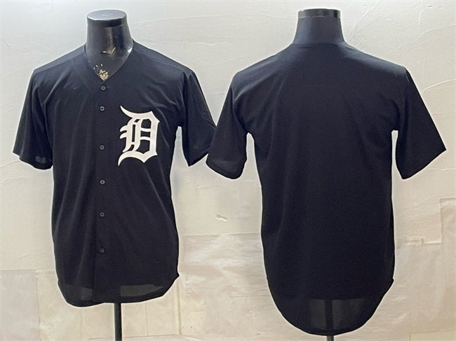 Detroit Tigers Blank Black CLOTHIN Limited Stitched Jersey