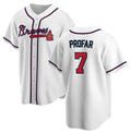Atlanta Braves #7 Jurickson Profar White CLOTHIN 2025 Cool Base Stitched Jersey