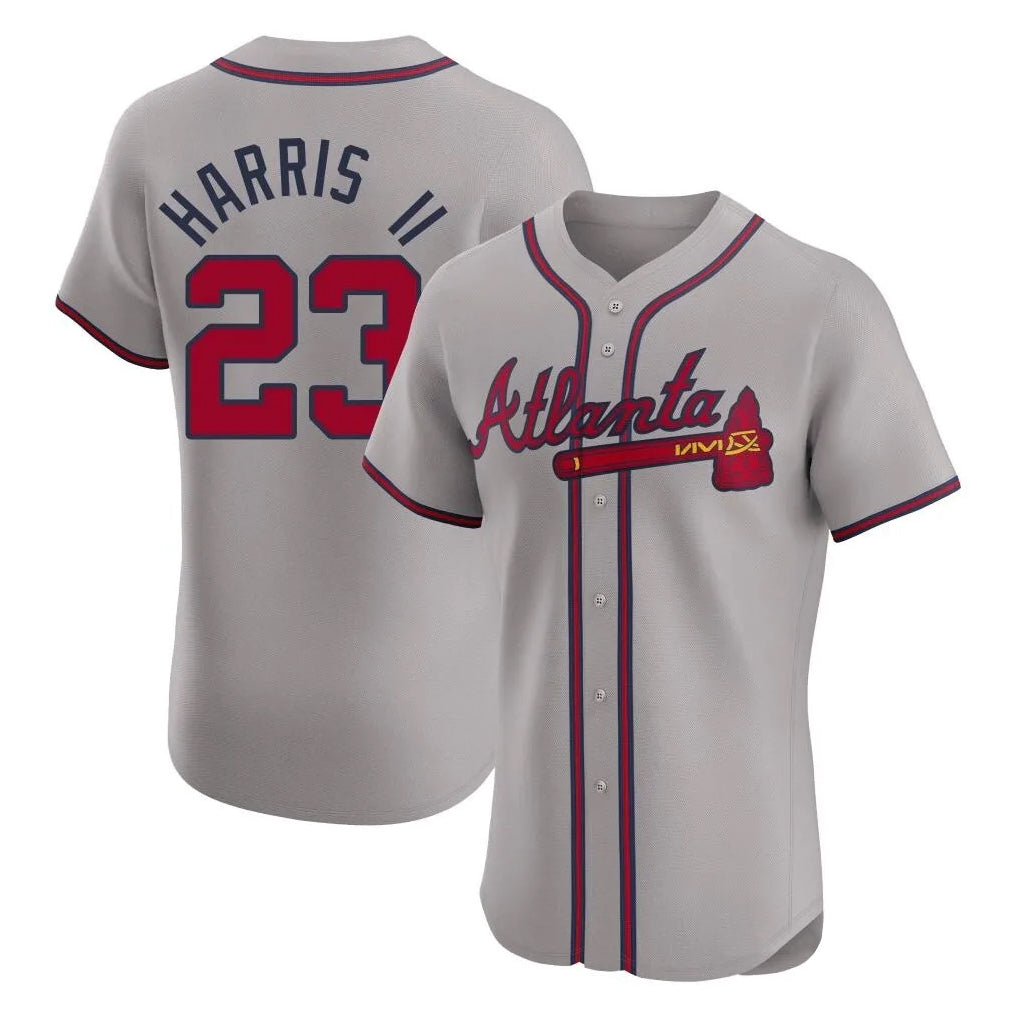 Atlanta Braves #23 Michael Harris II Player Gray CLOTHIN Limited Elite Home Game Stitched Jerseys