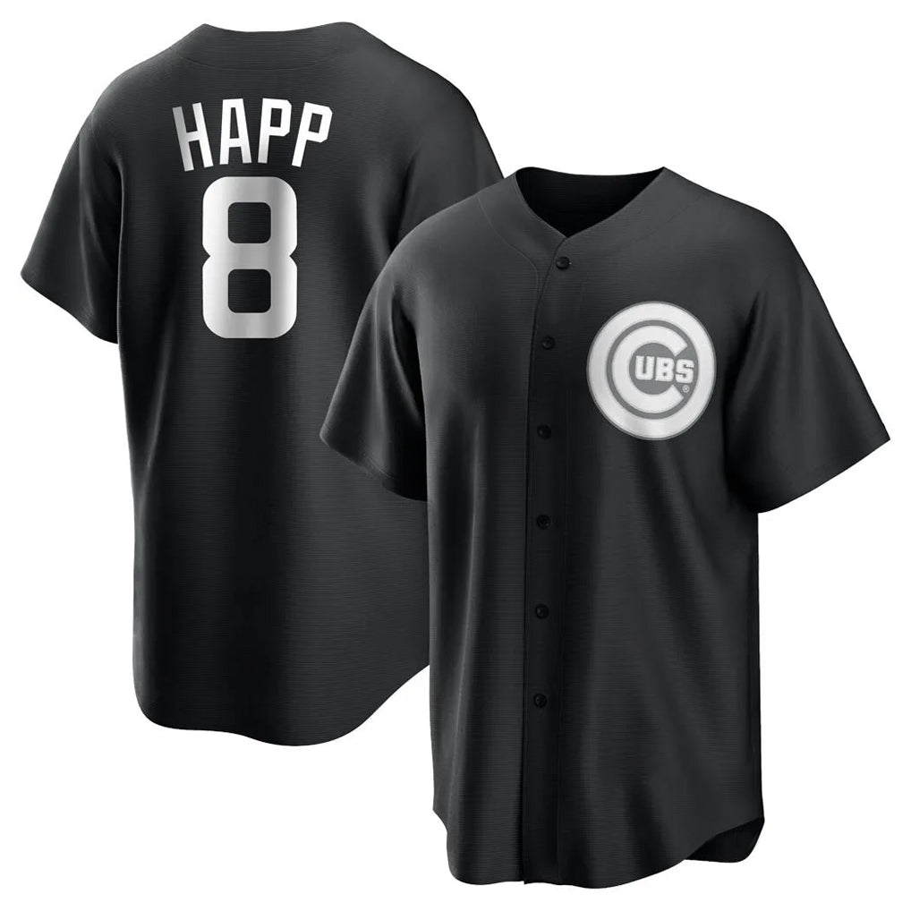 Chicago Cubs #8 Ian Happ Player Black CLOTHIN Game Stitched Jerseys