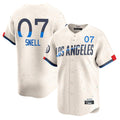 Los Angeles Dodgers #7 Blake Snell Player Cream CLOTHIN City Connect Limited Home Stitched Jerseys