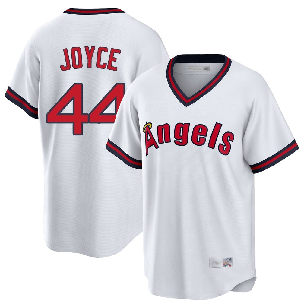 Los Angeles Angels #44 Ben Joyce Player White CLOTHIN T-shirt Home Game Stitched Jerseys
