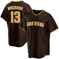 San Diego Padres #13 Manny Machado Brown CLOTHIN Alternate Replica Player Jersey