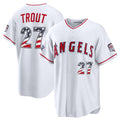 Los Angeles Angels #27 Mike Trout 2026 All-Star Edition Stars & Stripes White CLOTHIN Stadium Jersey