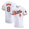 Baltimore Orioles #8 Cal Ripken Player White CLOTHIN Limited Elite Home Game Stitched Jerseys