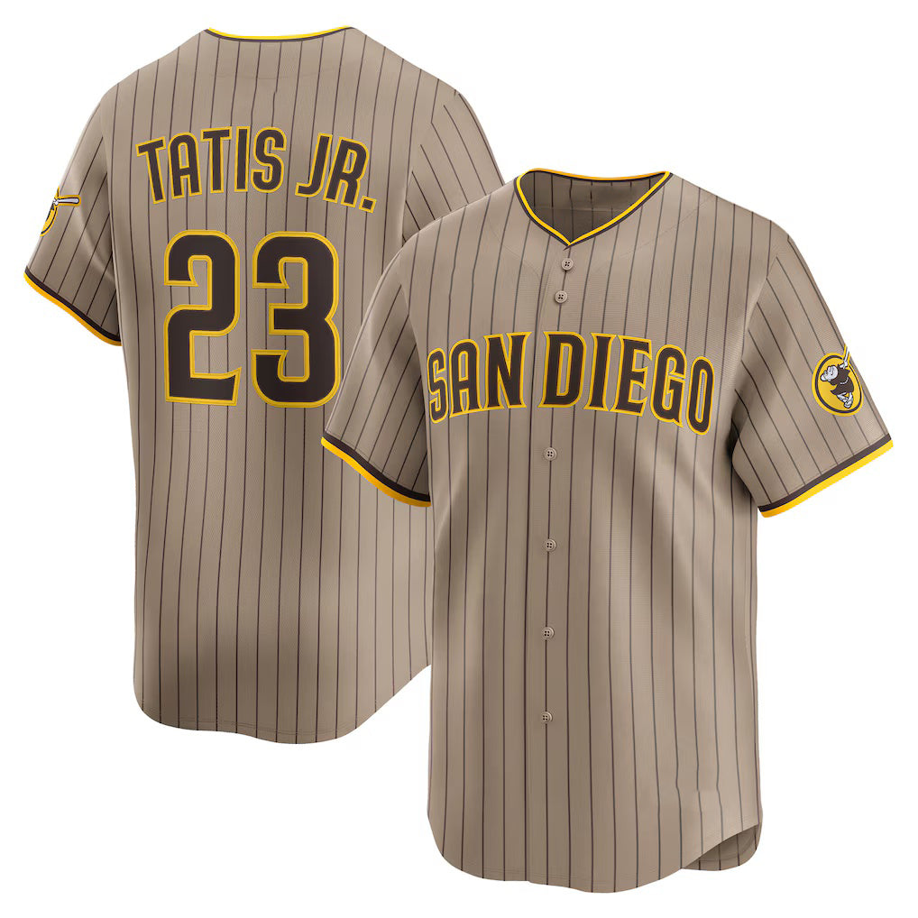 San Diego Padres #23 Fernando Tatis Jr. Khaki CLOTHIN Alternate Limited Player Jersey