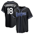 Los Angeles Dodgers #18 Yoshinobu Yamamoto Player Black CLOTHIN Carbon Limited Home Stitched Jerseys