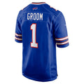 B.Bills Number #1 Groom Royal CLOTHIN Game Jersey
