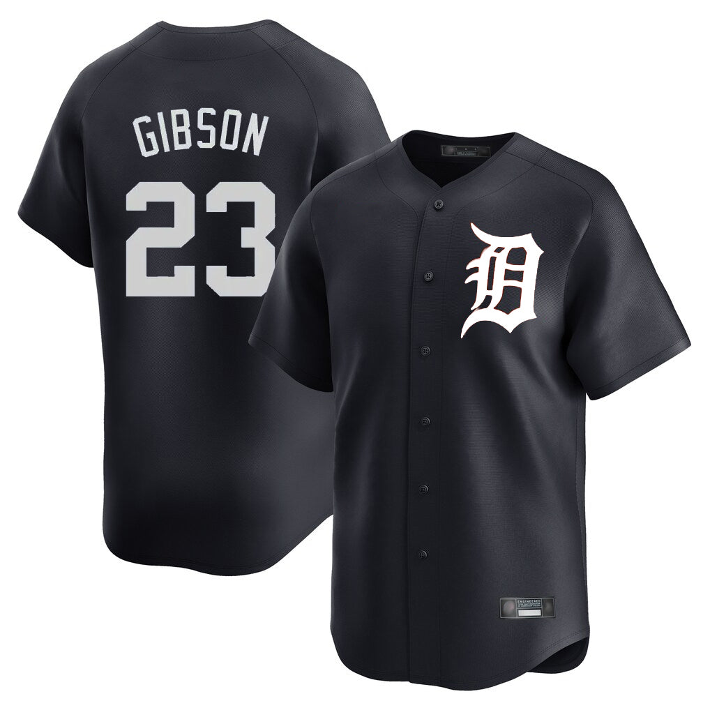 Detroit Tigers #23 Kirk Gibson Player Navy CLOTHIN Home Limited Game Stitched Jerseys