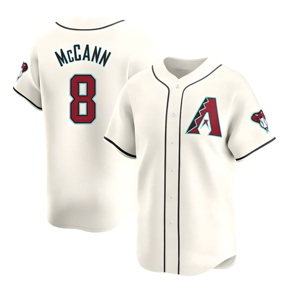 Arizona Diamondbacks #8 James McCann Player Cream CLOTHIN Limited Home Game Stitched Jerseys