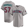 Arizona Diamondbacks #57 Eduardo Rodriguez Player Gray CLOTHIN Road Limited Home Game Stitched Jerseys