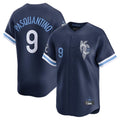 Kansas City Royals #9 Vinnie Pasquantino Player Navy CLOTHIN City Connect Limited Home Stitched Jerseys