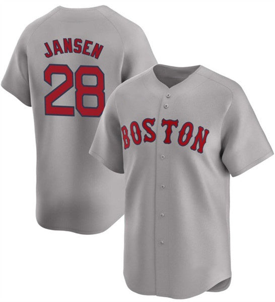 Boston Red Sox #28 Danny Jansen Gray CLOTHIN 2024 Away Limited Stitched Jersey