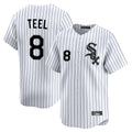 Chicago White Sox #8 Kyle Teel Player White CLOTHIN Stripe Limited Home Stitched Jerseys