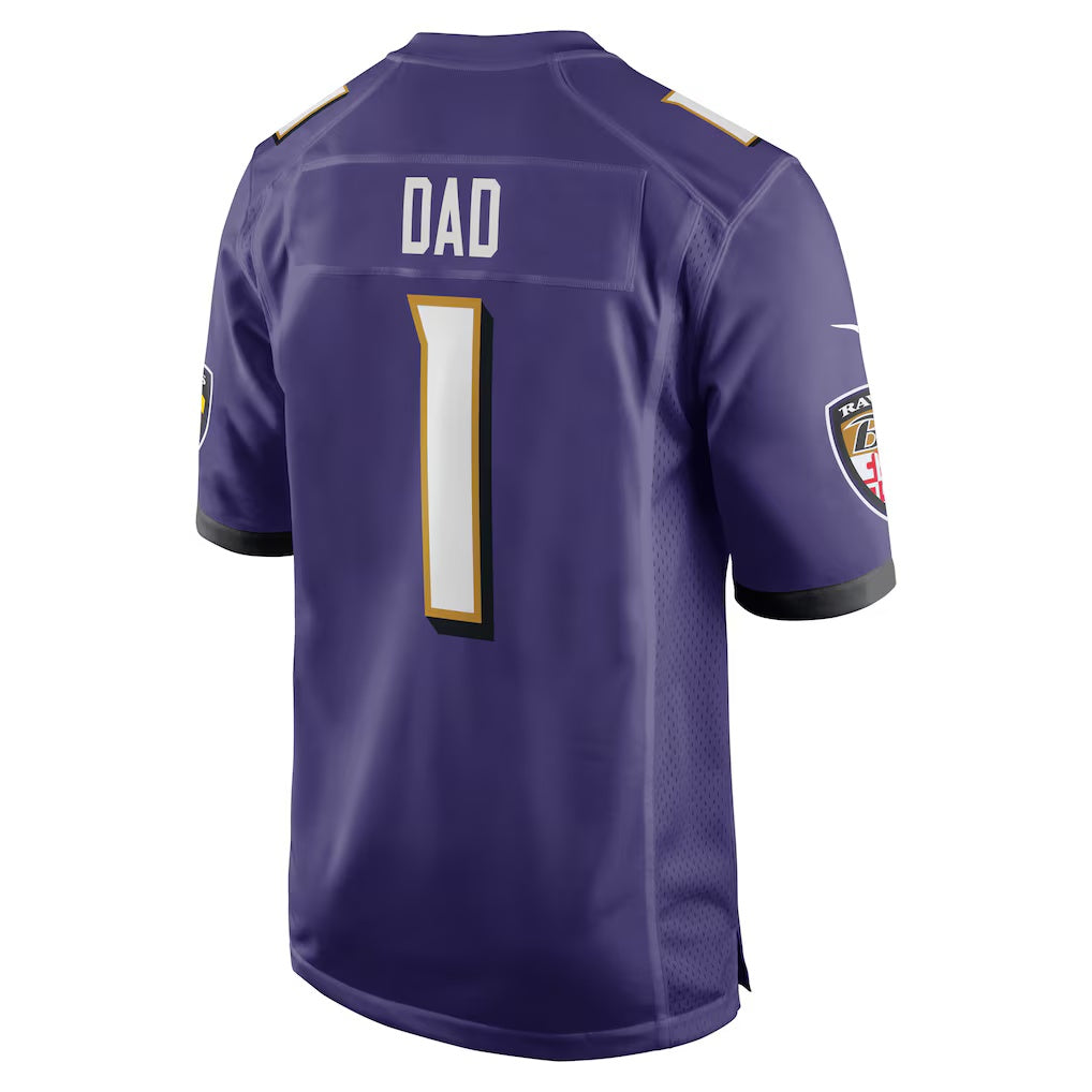 B.Ravens Number #1 Dad Purple CLOTHIN Game Jersey