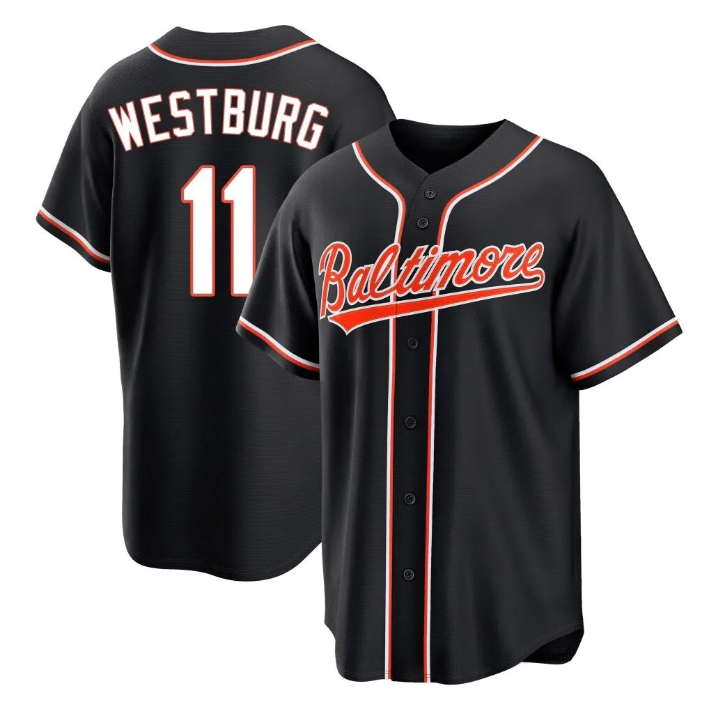 Baltimore Orioles #11 Jordan Westburg Player Black CLOTHIN Out Home Game Stitched Jerseys