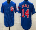 Chicago Cubs #14 Ernie Banks Blue CLOTHIN Limited Jersey