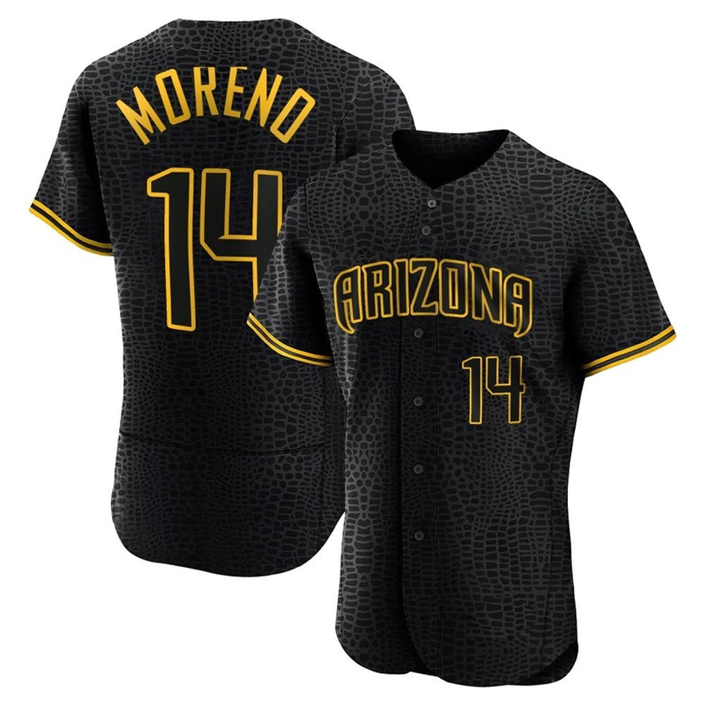 Arizona Diamondbacks #14 Gabriel Moreno Player Black CLOTHIN Snake Skin City Limited Elite Home Game Stitched Jerseys