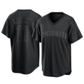 Cincinnati Reds #11 Barry Larkin Player Black CLOTHIN T-shirt Game Home Stitched Jerseys