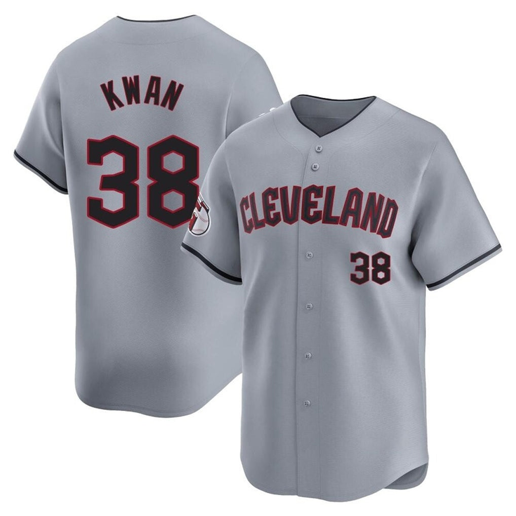 Cleveland Guardians #38 Steven Kwan Player Gray CLOTHIN Road Limited Home Stitched Jerseys