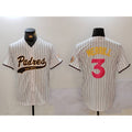San Diego Padres #3 Jackson Merrill white CLOTHIN Cool Base Stitched Jersey 2