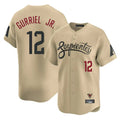 Arizona Diamondbacks #12 Lourdes Gurriel Jr Player Tan CLOTHIN City Connect Limited Home Game Stitched Jerseys