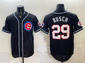 Chicago Cubs #29 Michael Busch 150th Anniversary Black CLOTHIN Out Style Vapor Premier Limited Stitched Jersey