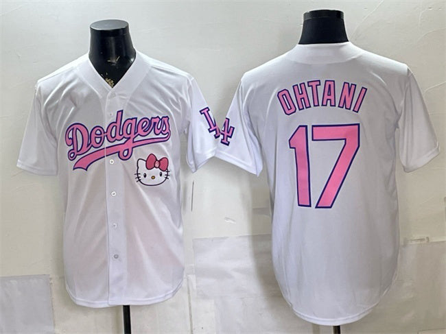 Los Angeles Dodgers #17 Shohei Ohtani White CLOTHIN 2025 Hello Kitty Vapor Limited Stitched Jersey