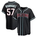 Arizona Diamondbacks #57 Eduardo Rodriguez Player Black CLOTHIN Home Game Stitched Jerseys