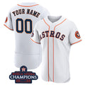 Custom Houston Astros Active Player White CLOTHIN 2022 World Series Flex Base Stitched Jersey