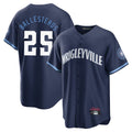 Chicago Cubs #25 Moises Ballesteros Player Navy CLOTHIN City Connect Home Game Stitched Jerseys
